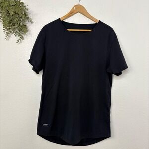 BYLT Mens Premium Basics Black Crew Neck Short Sleeve T Shirt